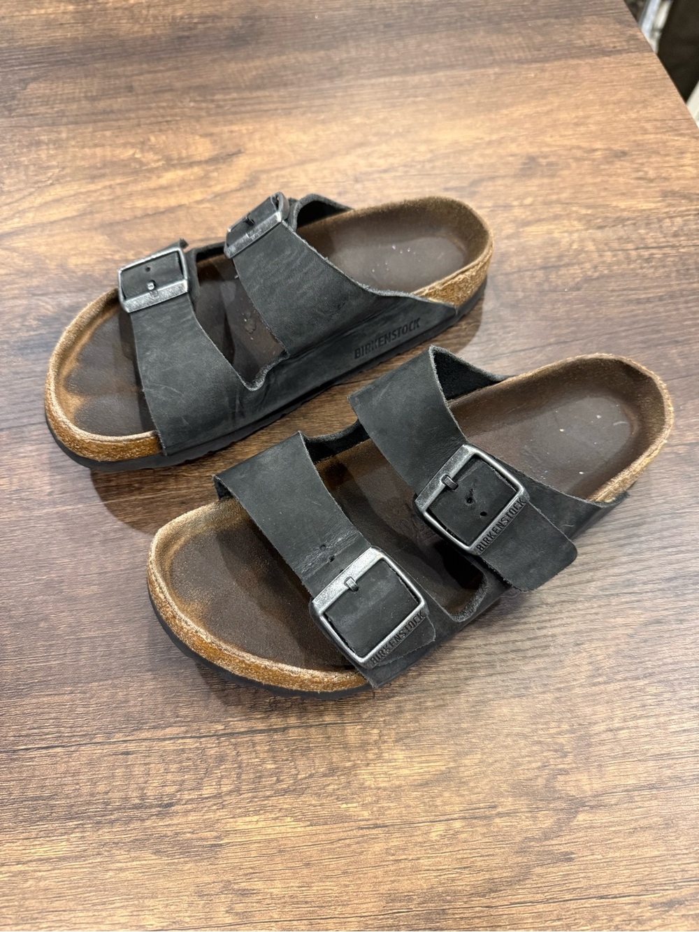 Birkenstock Black Two-Buckle Sandals